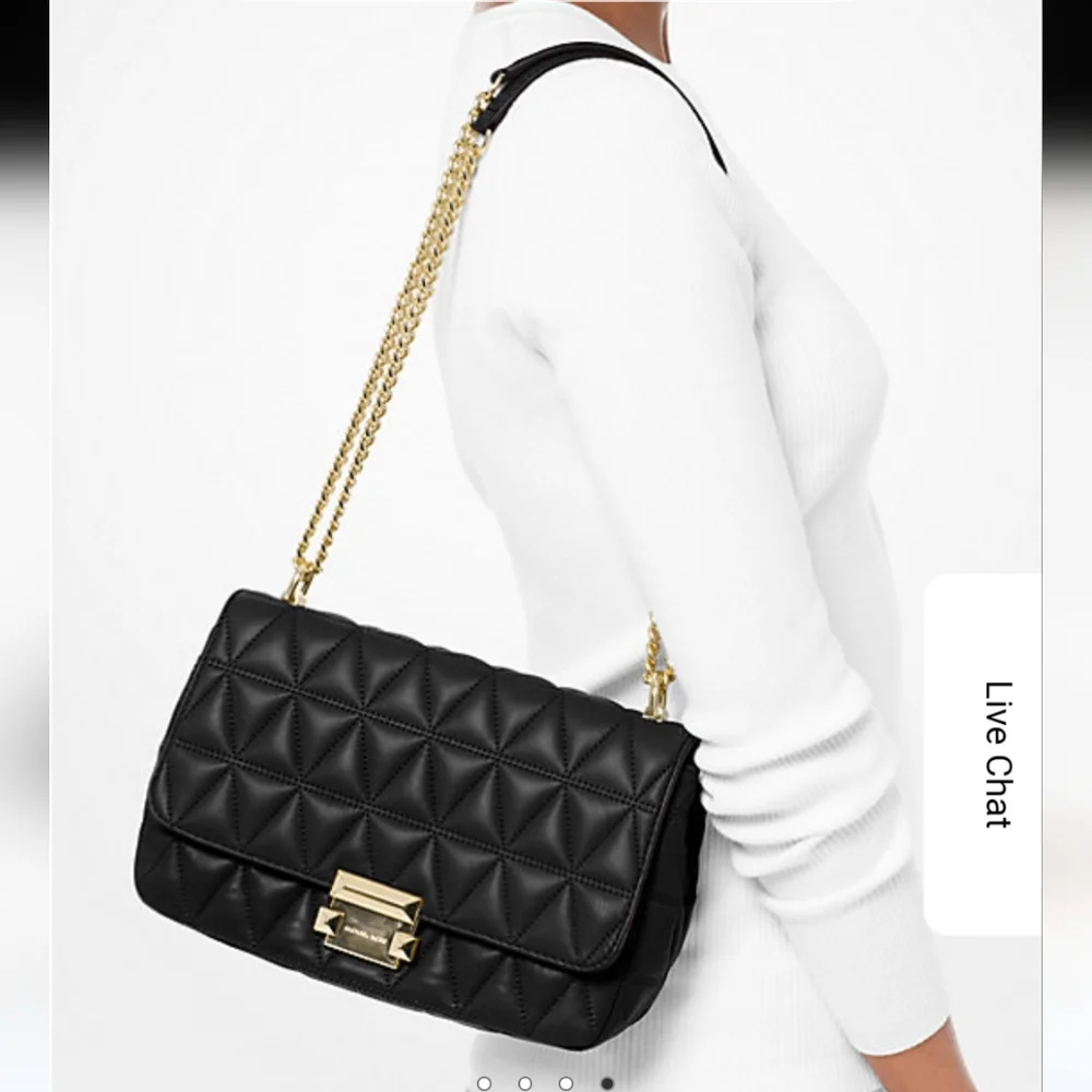 Michael Kors Black Leather Quilted Sloan Bag